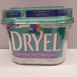 Vintage Dryel Dry Cleaning Complete Starter Kit Original Reusable Garment Bag